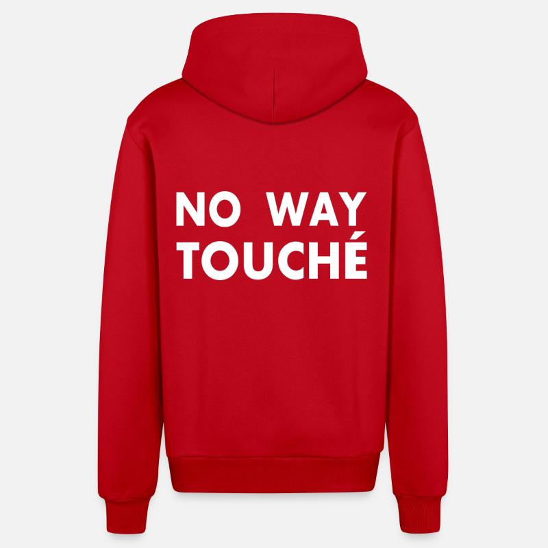 No way touché - Veste à capuche bio décontractée fabriquée en UE - rouge