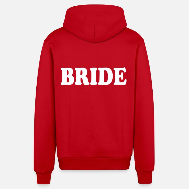 Bride - Veste à capuche bio décontractée fabriquée en UE - rouge