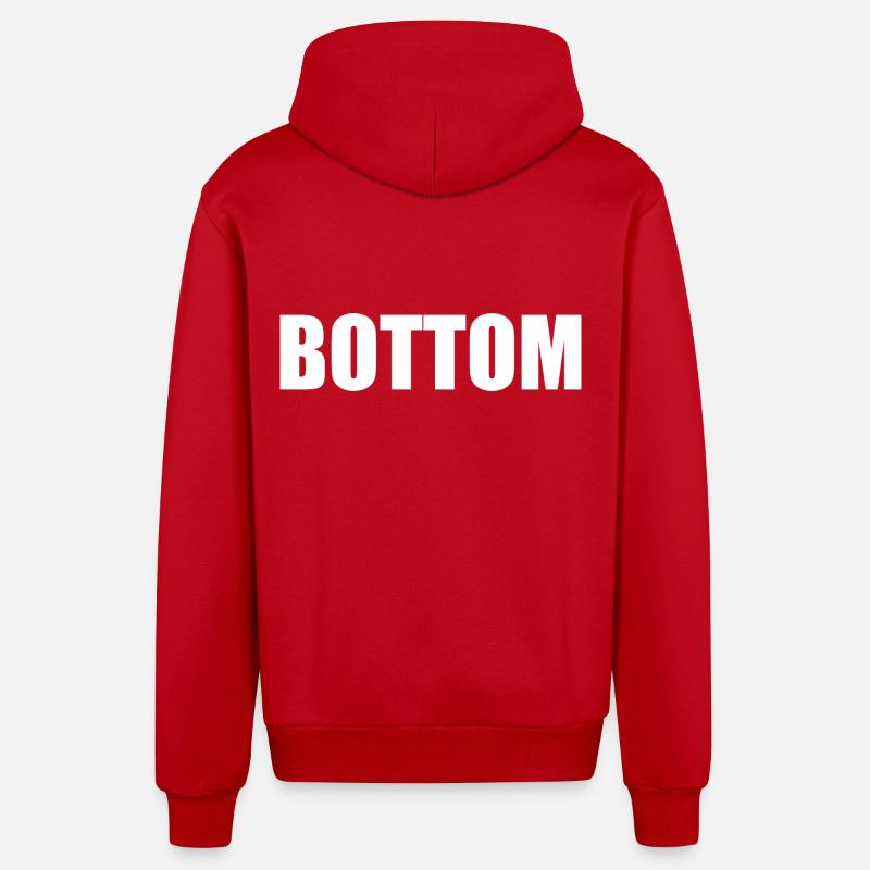 Bottom - Organic Relaxed Kapuzenjacke Made in EU - Rot