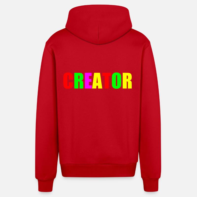 Creator - Organic Relaxed Kapuzenjacke Made in EU - Rot