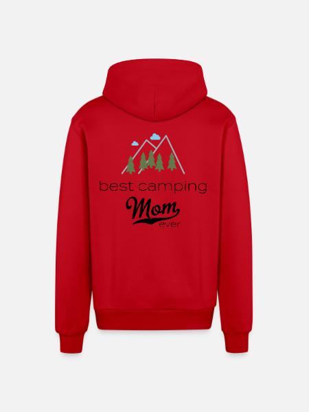 camper - Organic Relaxed Hooded Jacket Made in EU - red