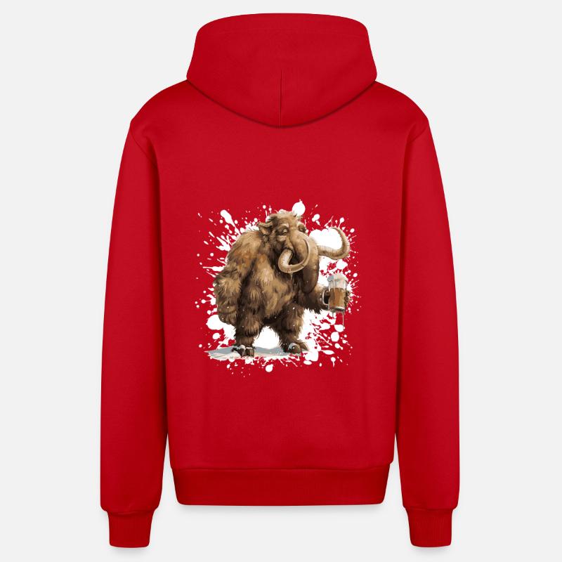 Mammut Bière Funny - Veste à capuche bio décontractée fabriquée en UE - rouge