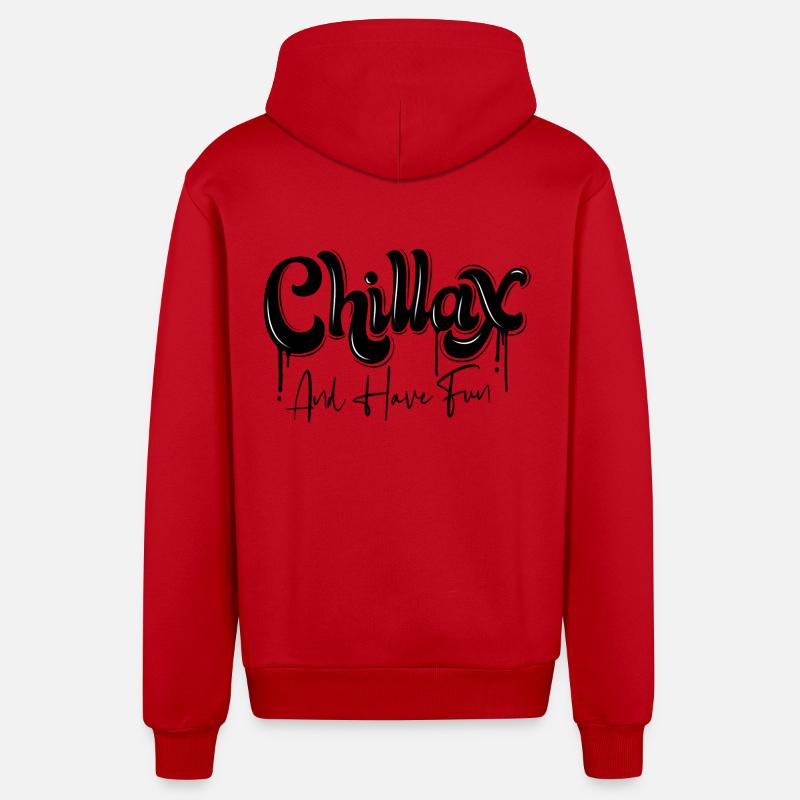 Froid - Veste à capuche bio décontractée fabriquée en UE - rouge