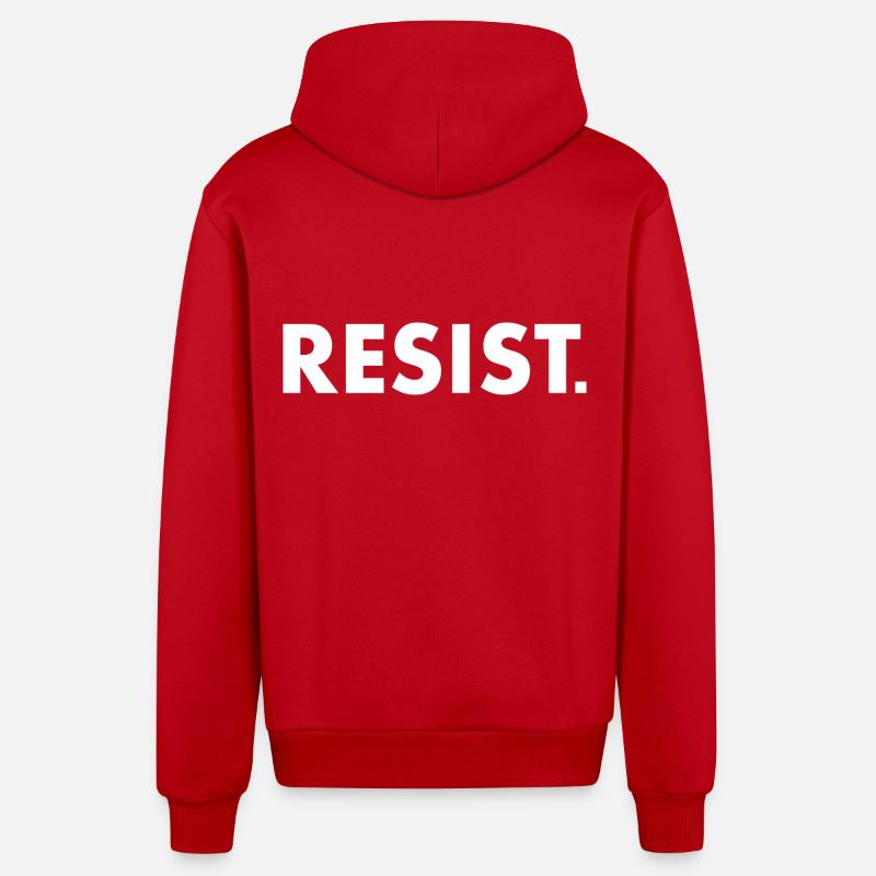 Resist - Veste à capuche bio décontractée fabriquée en UE - rouge