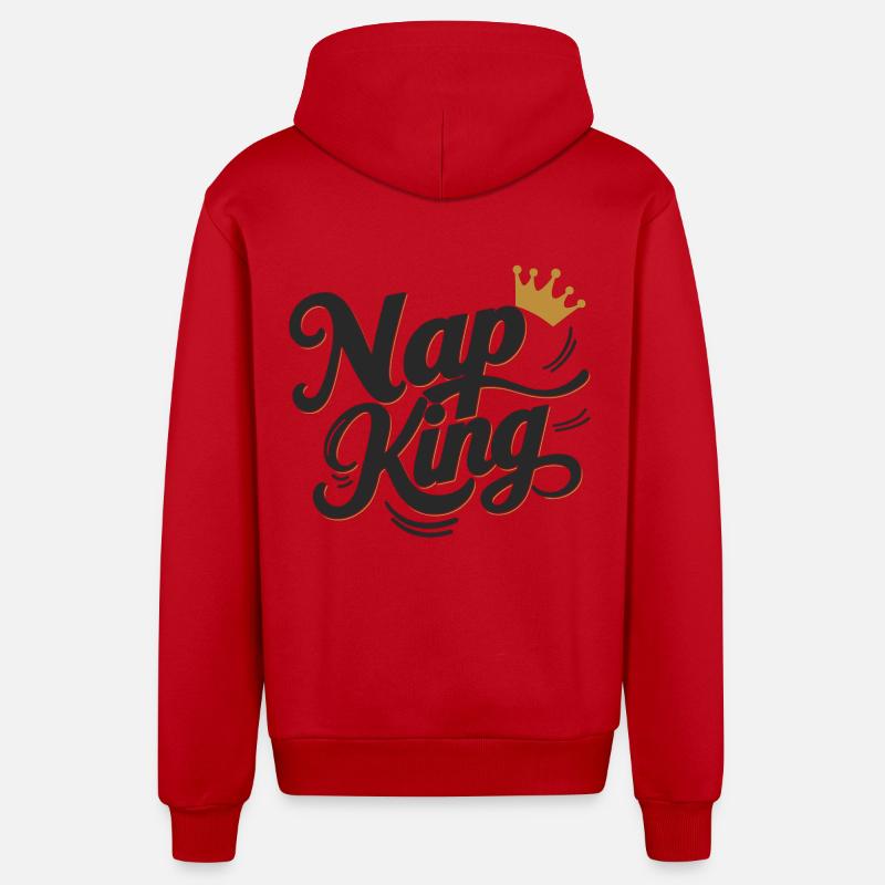 Nap King - Organic Relaxed Kapuzenjacke Made in EU - Rot