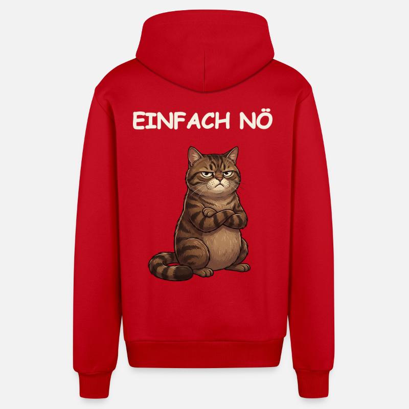 Drôle de dicton de chat - Veste à capuche bio décontractée fabriquée en UE - rouge