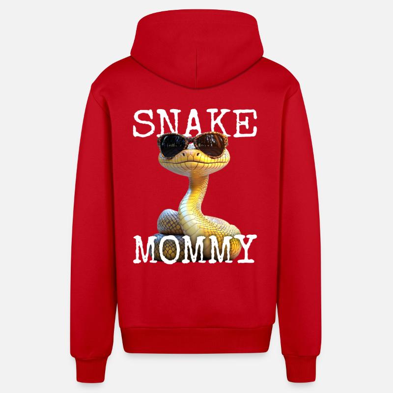 orm, mamma, mamma, orm, mors dag, ormar - Organic Relaxed Zip Hoodie Made in EU - röd