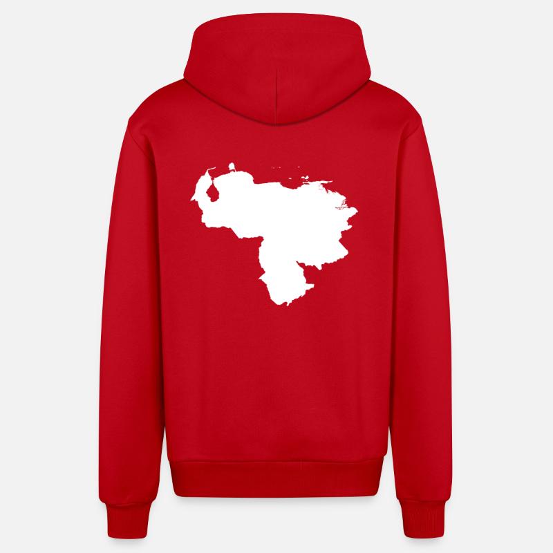 Venezuela originelle Geschenkidee - Organic Relaxed Kapuzenjacke Made in EU - Rot