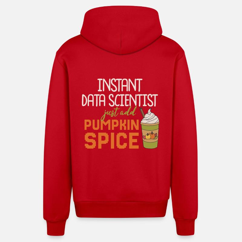 Data Scientist Thanksgiving Pumpkin Spice - Organic Relaxed Kapuzenjacke Made in EU - Rot