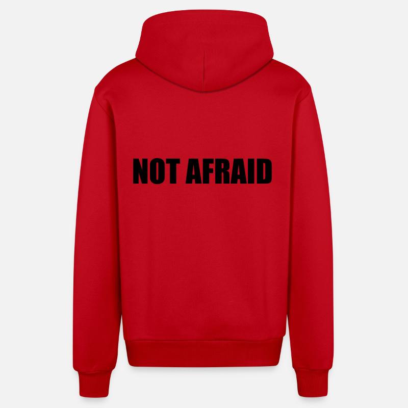 not afraid - Veste à capuche bio décontractée fabriquée en UE - rouge
