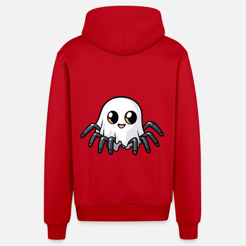 Tarantula Halloween Comic Geist - Organic Relaxed Kapuzenjacke Made in EU - Rot