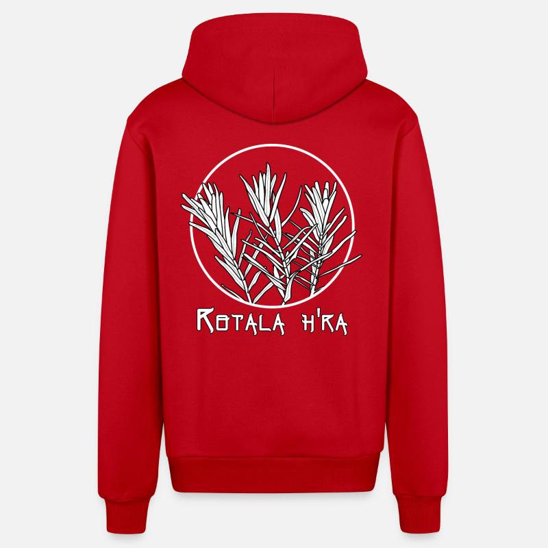 Rotala h’ra - Veste à capuche bio décontractée fabriquée en UE - rouge