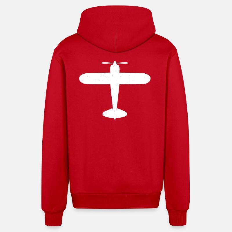 Hélice d’avion Avion volant - Veste à capuche bio décontractée fabriquée en UE - rouge