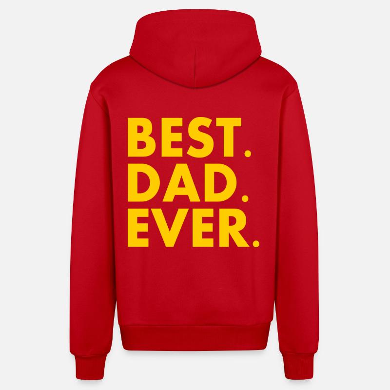 Best dad ever - Veste à capuche bio décontractée fabriquée en UE - rouge