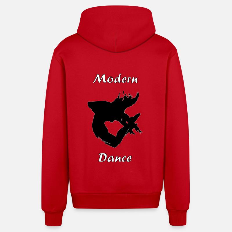 modern dance tyle 2 - Veste à capuche bio décontractée fabriquée en UE - rouge