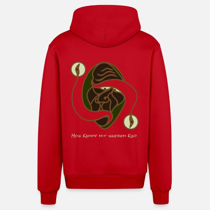 Kampf Mit Innerem Kind - Organic Relaxed Kapuzenjacke Made in EU - Rot