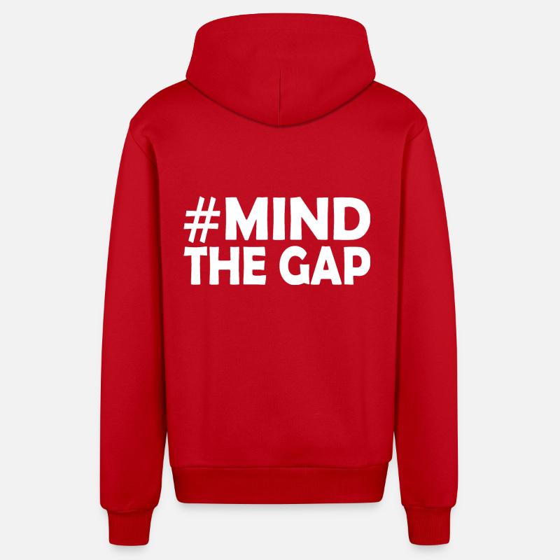blockedTitle - Veste à capuche bio décontractée fabriquée en UE - rouge