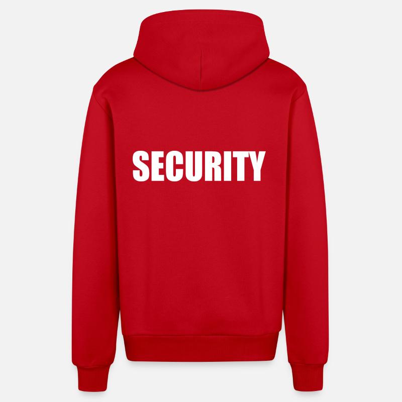 Security - Organic Relaxed Kapuzenjacke Made in EU - Rot