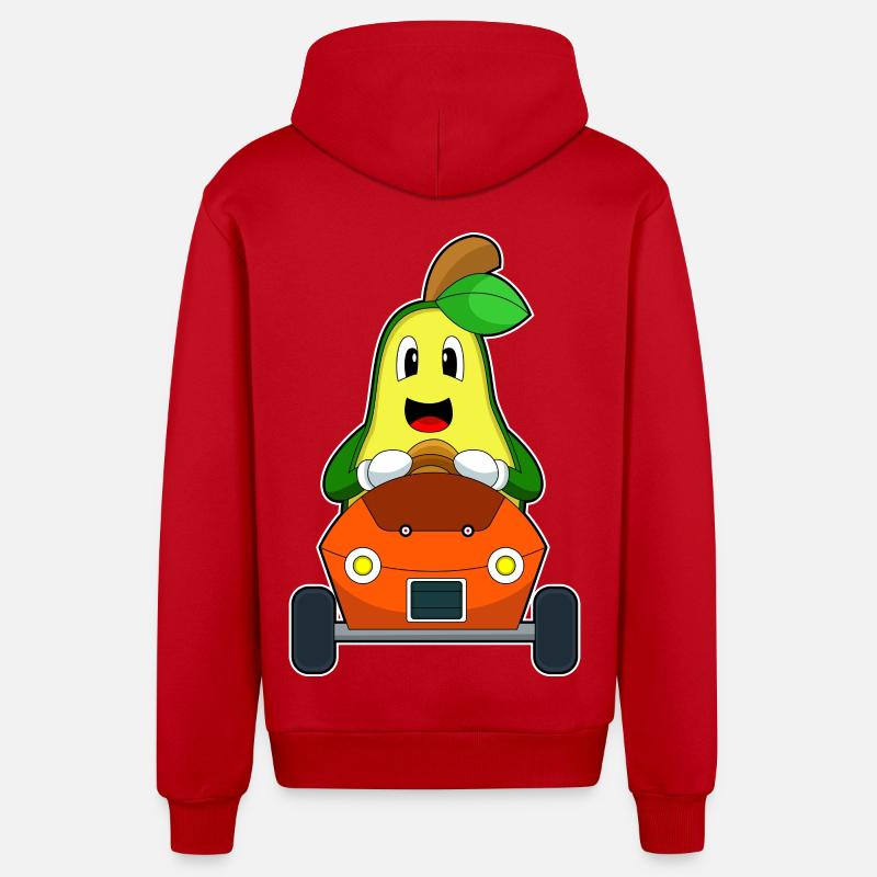 Voiture d’avocat - Veste à capuche bio décontractée fabriquée en UE - rouge