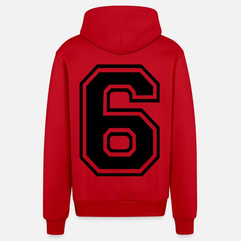 6 - Organic Relaxed Kapuzenjacke Made in EU - Rot