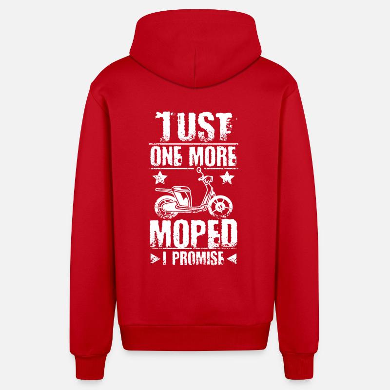 Juste un cyclomoteur de plus - Veste à capuche bio décontractée fabriquée en UE - rouge