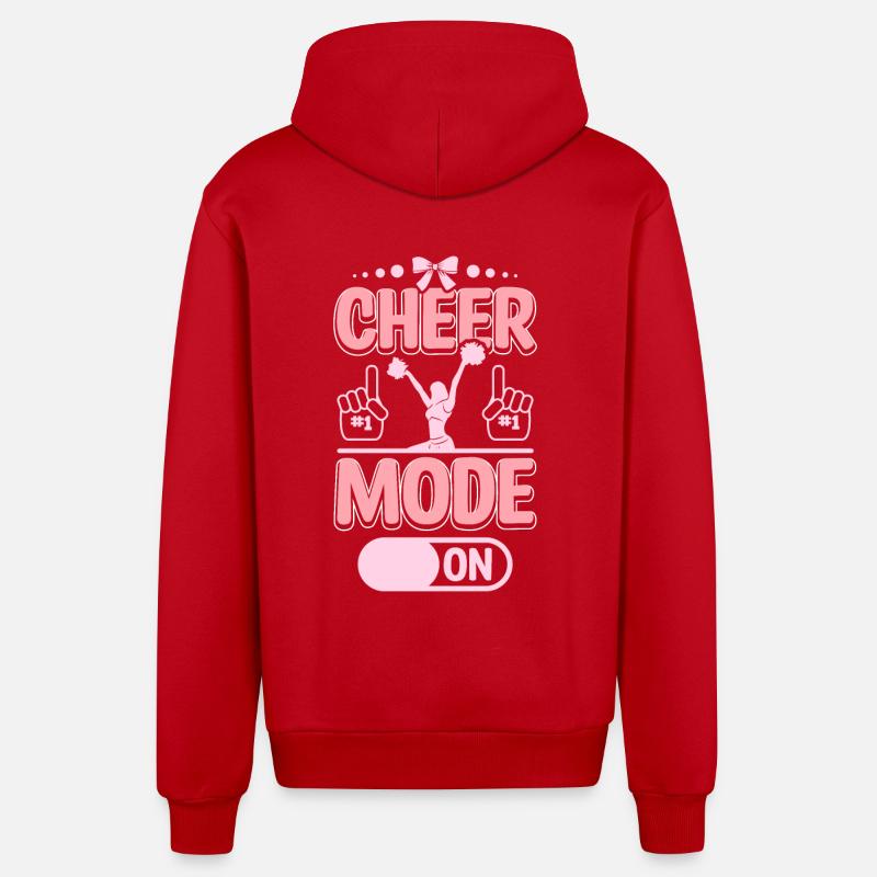 Cheerleader Cheer mode activé - Veste à capuche bio décontractée fabriquée en UE - rouge