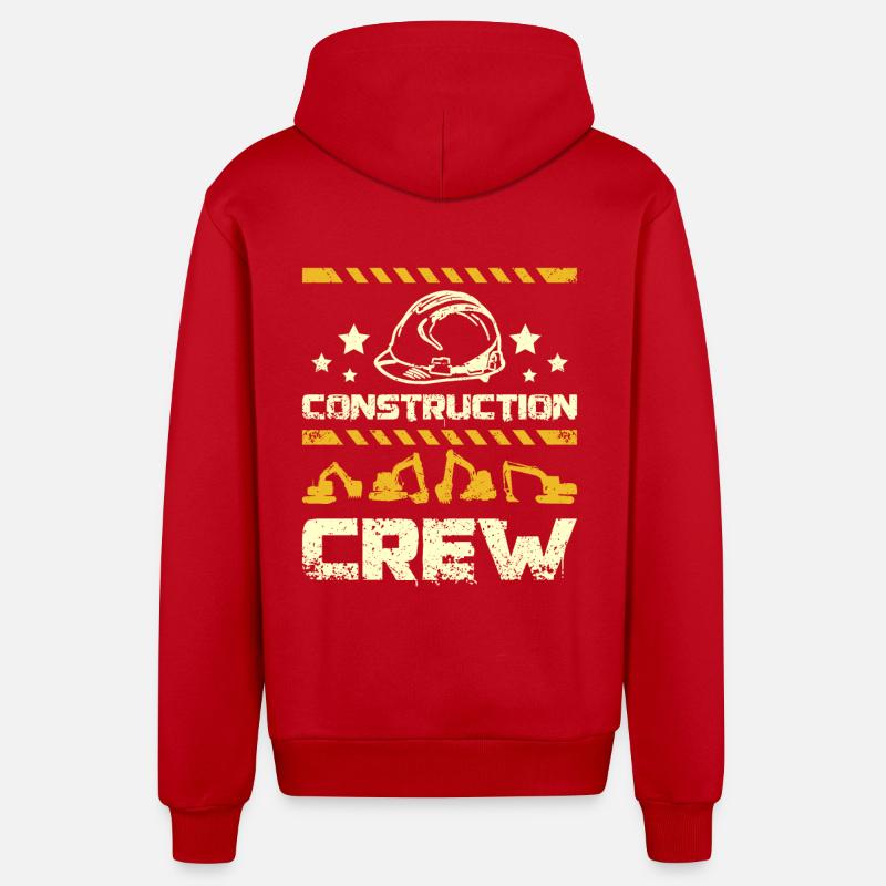 Construction crew - Organic Relaxed Kapuzenjacke Made in EU - Rot