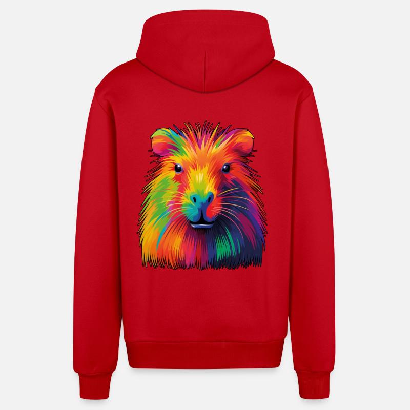 Capybara - Organic Relaxed Kapuzenjacke Made in EU - Rot