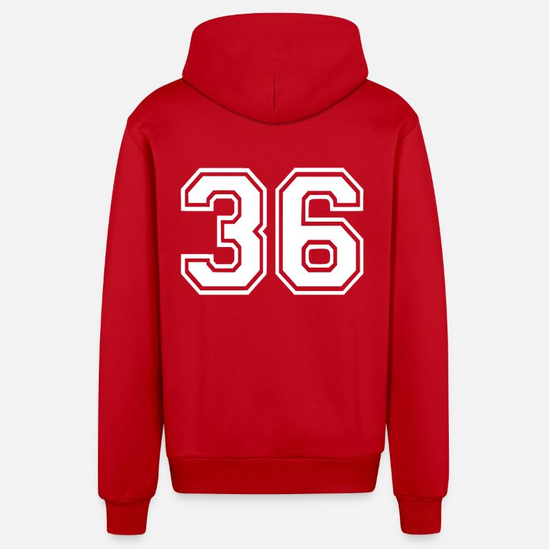 36 - Organic Relaxed Kapuzenjacke Made in EU - Rot