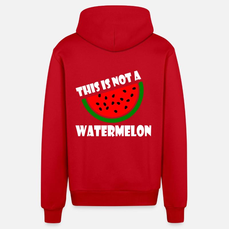 THIS IS NOT A WATERMELON - Veste à capuche bio décontractée fabriquée en UE - rouge