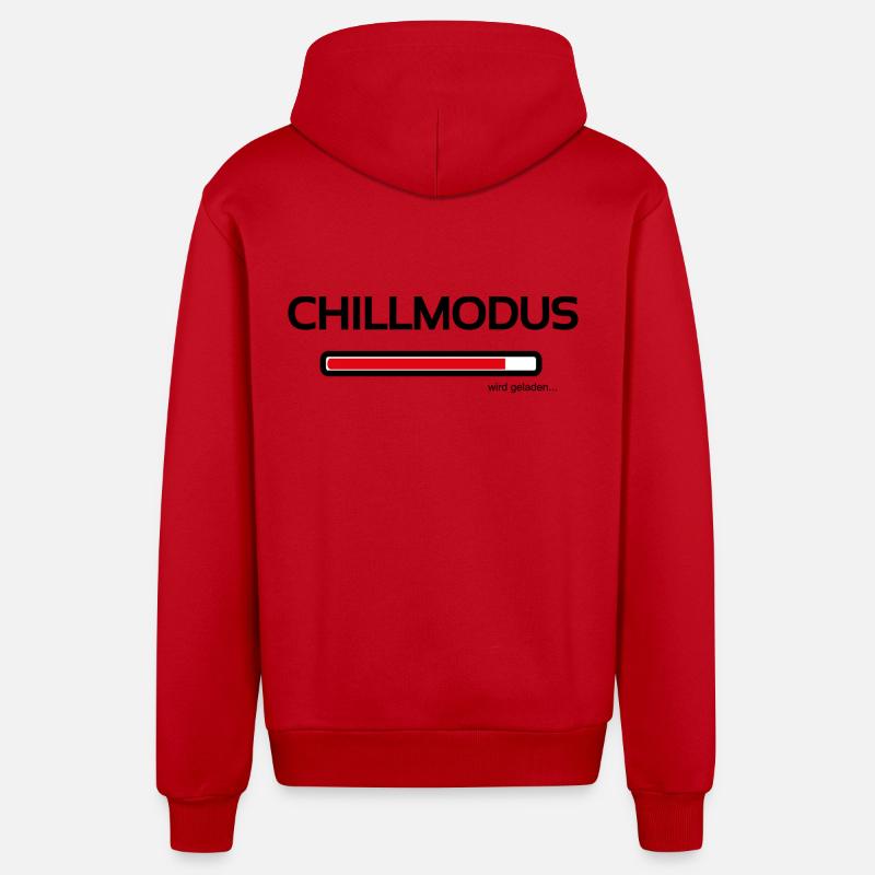 Chillmodus - heute wird nur noch ausgeruht - Organic Relaxed Kapuzenjacke Made in EU - Rot
