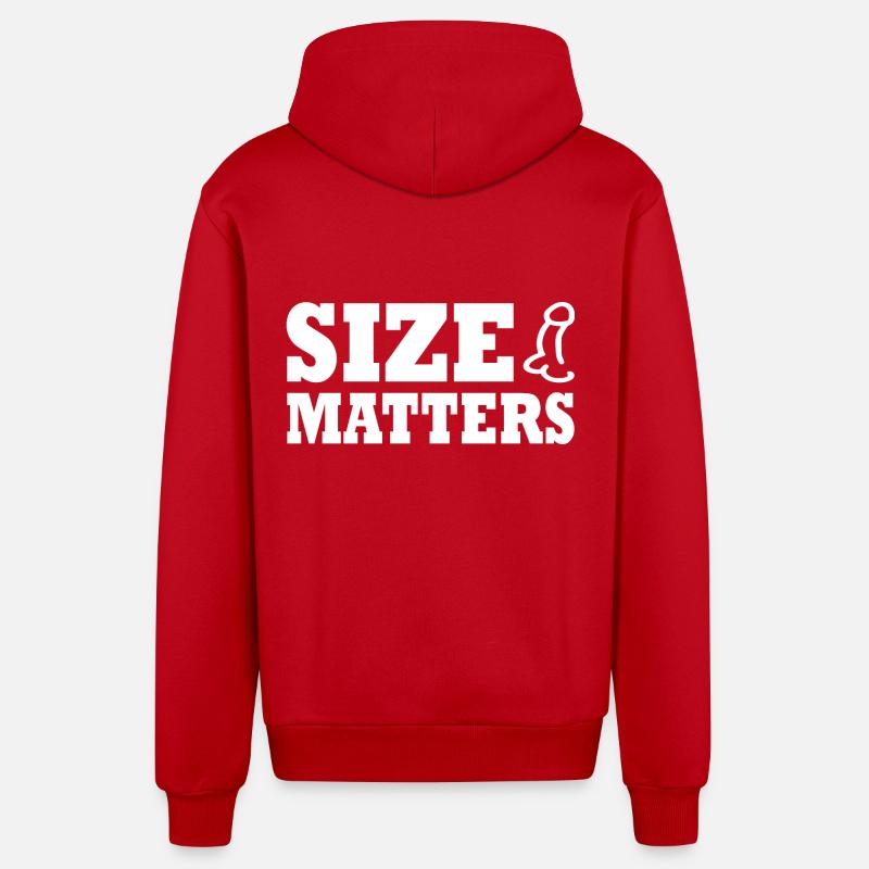 Penis size matters - Veste à capuche bio décontractée fabriquée en UE - rouge