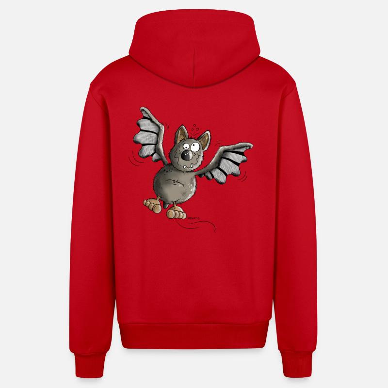 Mignon Batte - Veste à capuche bio décontractée fabriquée en UE - rouge