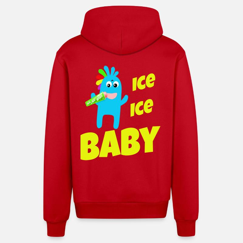Bébé - Veste à capuche bio décontractée fabriquée en UE - rouge