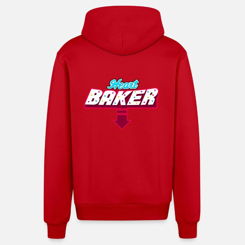 Coeur-Baker - Veste à capuche bio décontractée fabriquée en UE - rouge