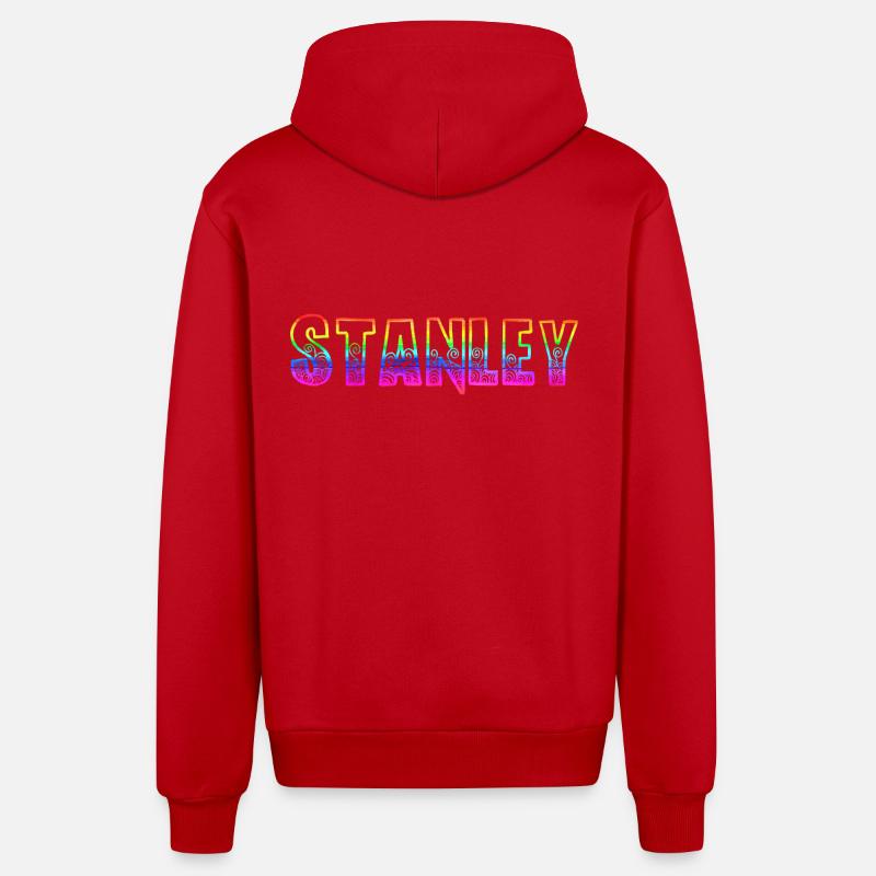 stanley rs regenbogen - Organic Relaxed Kapuzenjacke Made in EU - Rot