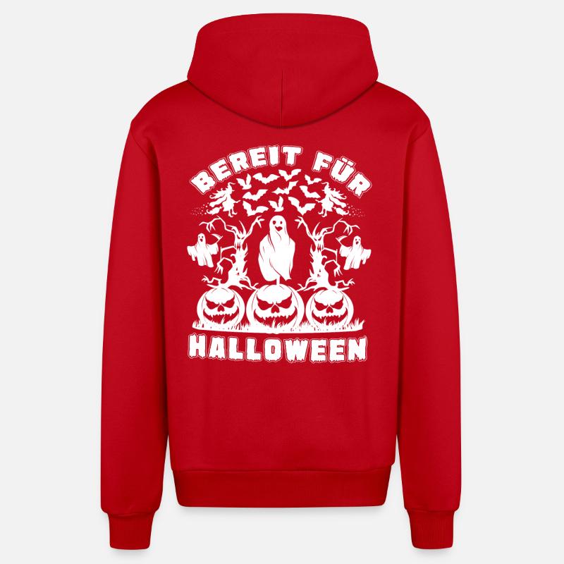 Halloween2 - Veste à capuche bio décontractée fabriquée en UE - rouge