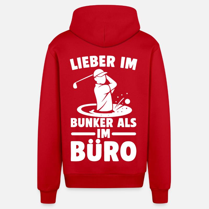 Mieux au bunker qu’au bureau - Veste à capuche bio décontractée fabriquée en UE - rouge