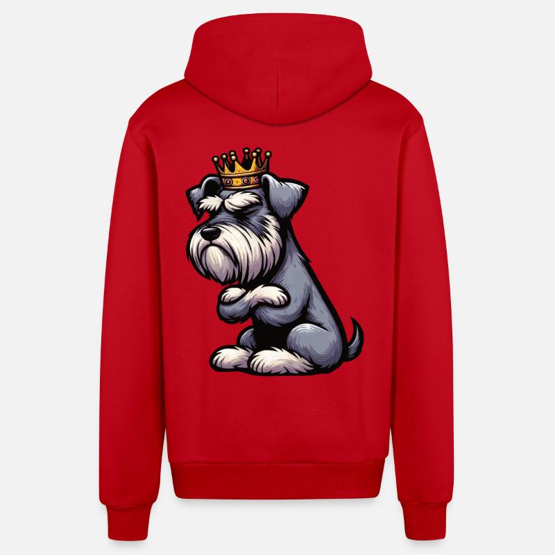 Schnauzer géant Schnauzer Propriétaire de Schnauzer - Veste à capuche bio décontractée fabriquée en UE - rouge