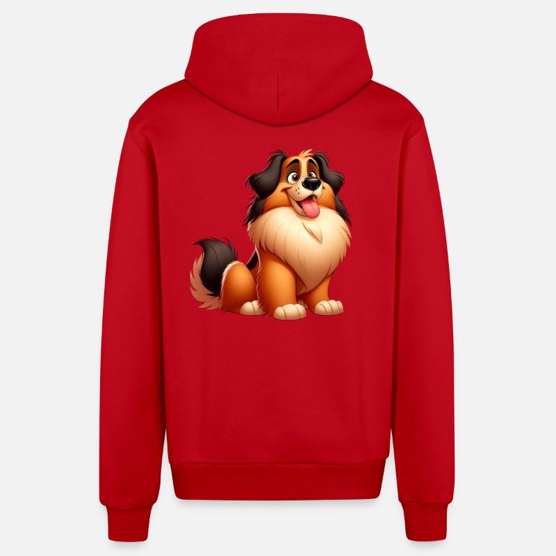 leonberg - Veste à capuche bio décontractée fabriquée en UE - rouge