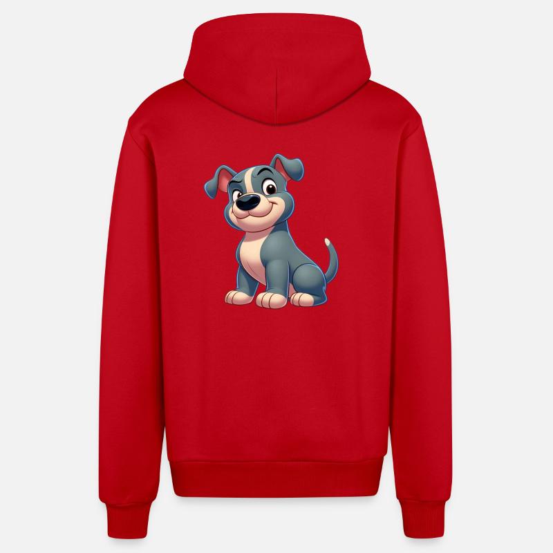 Pitbull 2 - Organic Relaxed Kapuzenjacke Made in EU - Rot