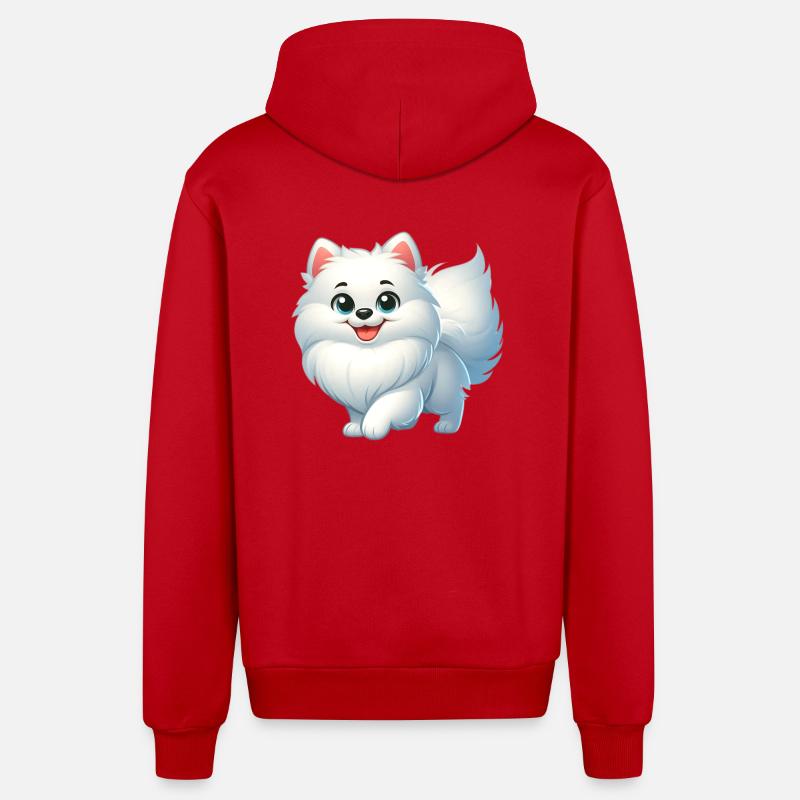 spitz 5 - Veste à capuche bio décontractée fabriquée en UE - rouge