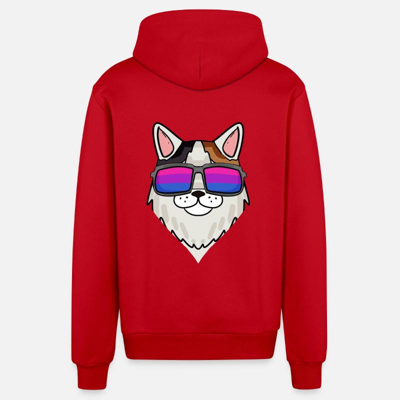 Cadeau bisexuel turc Van Cat - Veste à capuche bio décontractée fabriquée en UE - rouge