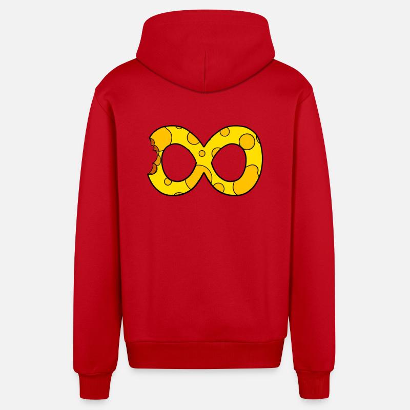 Fromage Infinite - Veste à capuche bio décontractée fabriquée en UE - rouge