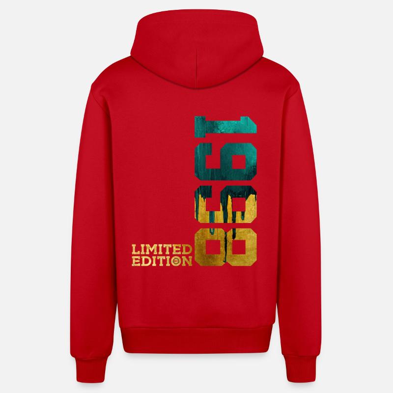 28E ANNIVERSAIRE ÉDITION LIMITÉE 1998 - Veste à capuche bio décontractée fabriquée en UE - rouge