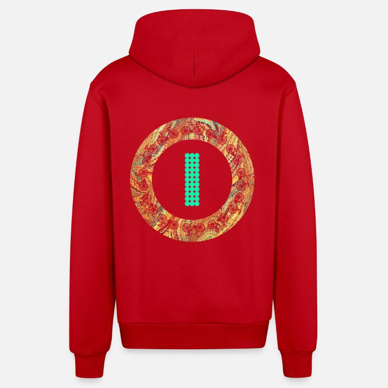bicycle e 22 i - Organic Relaxed Hooded Jacket Made in EU - red