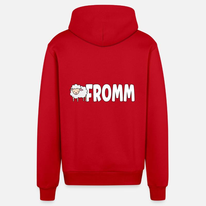 Lammfromm - Vous êtes innocent. TOUJOURS! - Veste à capuche bio décontractée fabriquée en UE - rouge
