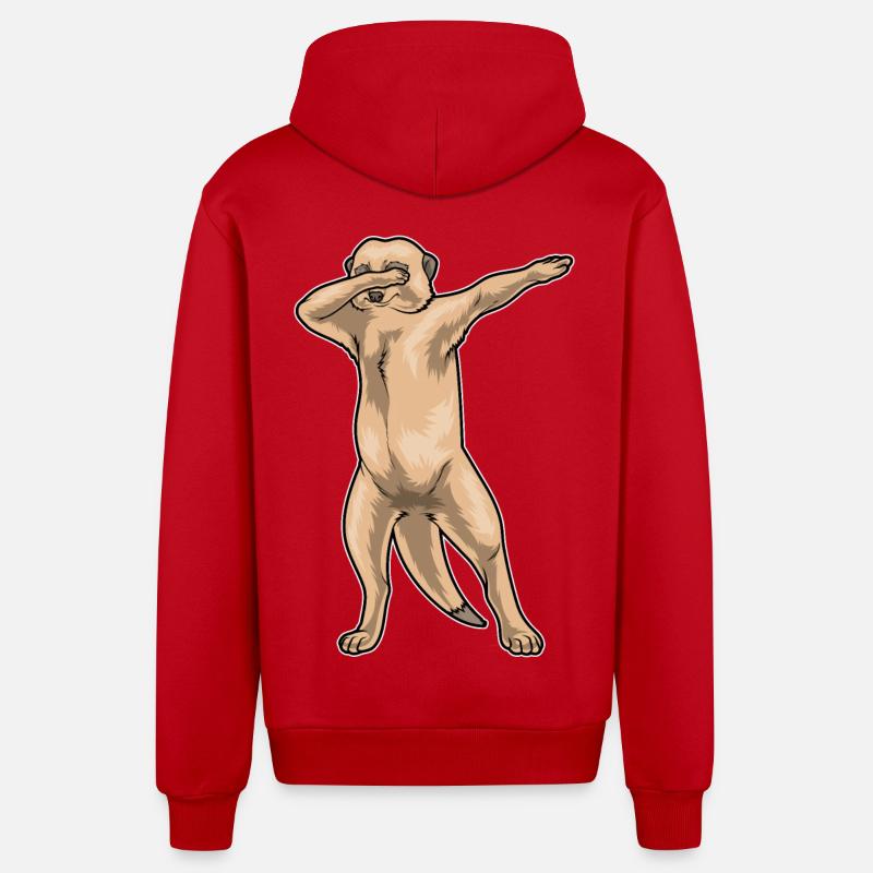 Danse hip hop suricate - Veste à capuche bio décontractée fabriquée en UE - rouge