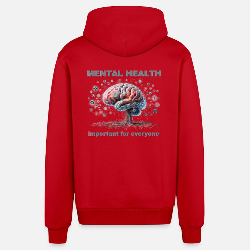 À tes souhaits - Veste à capuche bio décontractée fabriquée en UE - rouge