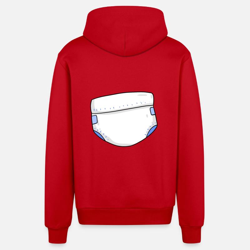 Couches pour bébé - Veste à capuche bio décontractée fabriquée en UE - rouge